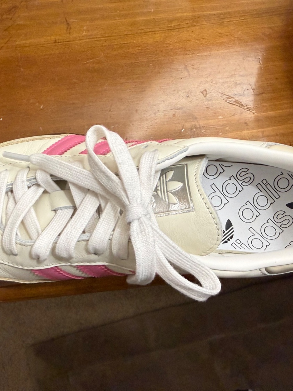 Adidas Women’s Samba Lucid Pink and White Sneakers Size W8 - Picture 2 of 7